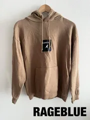 RAGEBLUE　レイジーブルー × KANGOL別注　スウェット・パーカー　【メンズ】Mサイズ　キャメル×ブラック×ホワイト　綿100%　カジュアル　おしゃれ　送料込み　6462339