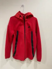 ナイキ テックパック テックフリース フード ジップアップ レッド (L)