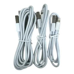k00115 【新品未使用】  Lightning 充電ケーブル 3本セット 急速充電・高速データ転送対応 iPhone/iPad対応 USBケーブル ホワイト