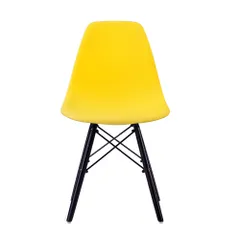 【イエロー座面＆ダークブラウン脚】イームズチェア リプロダクト ダイニングチェア ダイニングチェアー イームズチェア DSW eames イームズ チェアー DSW イームズ椅子 チェア イームズチェアー 木脚 椅子   