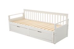 新品】ホワイト ソファベッド 引き出し収納付 パイン材 すのこ - メルカリ