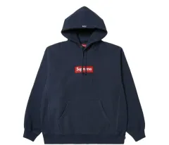 Supreme 24FW ボックスロゴ フーディー Tシャツ ネイビー L