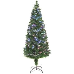 life_mart クリスマスツリー 光る ファイバーツリー 【 選べるサイズ 90～210cm シンプルデザイン 】 オブジェツリー 高輝 LED内蔵 自動カラーチェンジ 省エネ 簡単組立 防水 屋外 室内 おしゃれ (グリーン, 210cm)★m