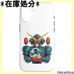 iPhone 16 日本のラーメン メカ 巨大ロボット 神奈川沖浪裏 アニメ スマホケース 2435