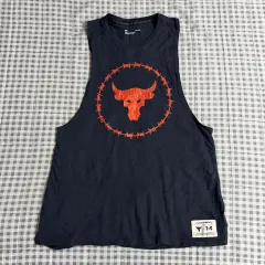 (L) アンダーアーマー プロジェクトロック ランニング タンクトップ ブラック