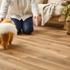 【迅速に発送】萩原 クッションフロア オーク 約90×250cm 置くだけ ペット対応 滑りにくい キズに強い 消臭 拭ける 土足OK 日本製