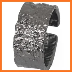 【新品】 シルバー シルバー925 本物 オープン リング 指輪 ブラックコーティング ハンマード メンズ レディース シンプル 太め 巾着付き カジュアル おしゃれ 可愛い かっこいい 人気 ブランド ジュエリー アクセサリー 輝く 軽量 上品 ヴィンテ 1