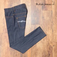 Nudie Jeans/30サイズ/デニムパンツ THIN FINN 110268 DRY ECRU EMBO ストレッチ 美脚  イタリア製 ヌーディージーンズ 新品/紺/ネイビー/kt120/