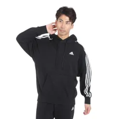 adidas(アディダス) M ESS+ 3ST スウェットフーディ ブラック M [ブラック] [M]