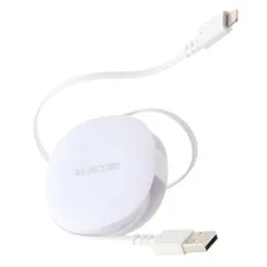 【新品・5営業日で発送】ELECOM エレコム USB-A to Lightningケーブル／巻取／0.9m／ホワイト(MPA-ALRL09WH)