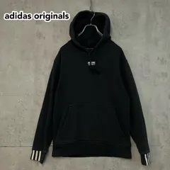 adidas originals アディダスオリジナルス RYV パーカー ブラック 黒 FM2266 バックプリント ダブルトレフォイル センターロゴ 袖スリーストライプ 3本線 スウェット プルオーバー フーディー ストリート ★ ◇■
