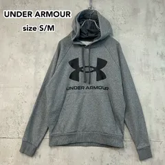 UNDER ARMOUR アンダーアーマー  パーカー メンズ SM グレー フーディー プルオーバー ロゴ プリント トレーニングウェア スポーツウェア ルーズフィット 裏起毛 1357093 スウェット フード ★ ◇■