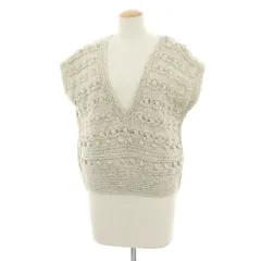 【中古】クリンクル クリンクル クリンクル crinkle crinkle crinkle ローゲージウール ニットベスト ベージュ【サイズ表記なし】【レディース】