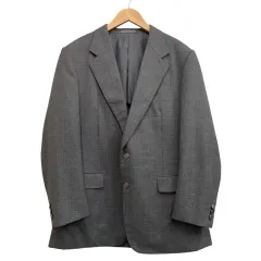  アクアスキュータム テーラードジャケット 金属製ボタン グレー系 サイズAB-6 