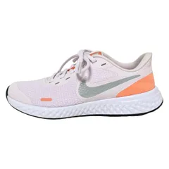 NIKE(ナイキ) スニーカー 23 レディース レボリューション5GS BQ5671-504 白×オレンジ×グレー
