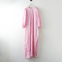 ロンハーマン Ron Herman コットン ブロックプリント ワンピース XS｜ピンク トップス ドレス バンドカラー【2400014756968】