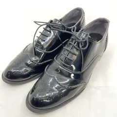 ビームス セプテンバームーン エナメル ドレスシューズ 23.5cm ブラックオックスフォードシューズ