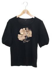 TO BE CHIC 42 M〜L フラワーブローチ付薄手ジップアップジャケット 