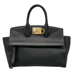 FERRAGAMO/SalvatoreFerragamo(サルバトーレフェラガモ) ハンドバッグ スタジオ ソフトバッグ スモール 214493 黒 レザー