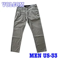 VOLCOM ボルコム ロゴ刺繍 ストレッチ コットン混パンツ チノパン W33