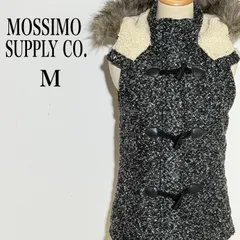 モッシモ ファー付き フード ダッフルベスト ツイード調 中綿 Mサイズ