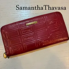 サマンサタバサ　SamanthaThavasa　PetitChoice　チョコレートコレクション　エナメルボルドー　ラウンドファスナー　長財布
