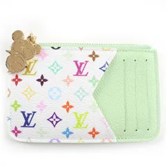 極美品☆Louis Vuitton  MURAKAMI ルイヴィトン 村上隆 M13800 ポルトカルトロミー LV TM モノグラム アンプラント レザー フラグメントケース コインケース マルチカラー グリーンティー 箱・保存袋付き フランス製 レディース