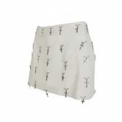 20a10 DOLCE&GABBANA D&G ドルチェアンドガッパーナ ミニスカート ホワイト クロスピン装飾 mini skirt with cross safety pin details レディースt18rのサムネイル