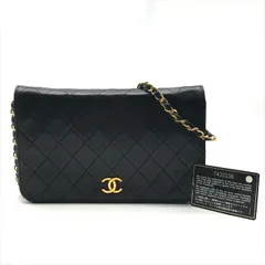 良品 CHANEL シャネル ココマーク マトラッセ チェーン ショルダー バッグ ラムスキン プッシュロック ブラック レディース k6958