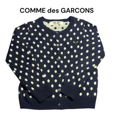 PLAY COMME des GARÇONS コムデギャルソン ドット 水玉 ドット カーディガンネイビー S〜Mサイズ