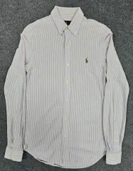 ポロラルフローレン パープル ストライプ シャツ スリムフィット