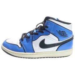 NIKE (ナイキ) AIR JORDAN 1 MID SE SIGNAL BLUE DD6834-402 エアジョーダン 1 シグナルブルー ミッドカットスニーカー ホワイト/ブルー US10.5/28.5cm