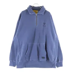 FAT (エフエーティー) DYEMENT.HALF ダイメント ハーフジップ プルオーバースウェット トレーナー ネイビー F32510-SW08のサムネイル