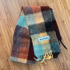 アクネストゥディオズ モヘア CHECK スカーフ