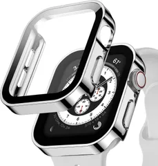 Singiuzoo Apple Watch 用 防水ケース 45mm 44mm 41mm 40mm アップルウォッチ ケース 3D直角エッジデザイン 保護 アップルウォッチ Series 6/SE/5/4 カバー ガラスフィルム 一体型 高透過率 硬度9H 一