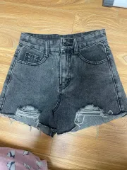 ブラックデニム ハーフパンツ