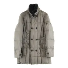 MOORER (ムーレー) MORRIS-KM2 モーリス ファー ダブルブレスト ジップアップ ダウン ロングジャケット コート ベージュ