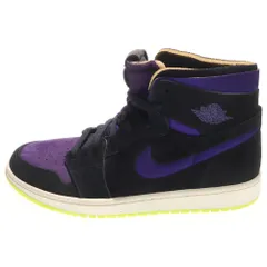 NIKE (ナイキ) WMNS AIR JORDAN 1 HIGH ZOOM PLUM PURPLE ウィメンズ エアジョーダン ズーム ブラック/パープル ハイカットスニーカー パープル US12/29cm CT0979-001