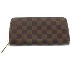 LOUIS VUITTON (ルイヴィトン) ジッピーウォレット ダミエ PVC ラウンドファスナー ロングウォレット 長財布 ゴールド金具 ブラウン N41661