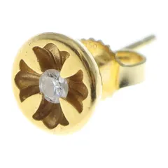 CHROME HEARTS (クロムハーツ) ネガティブCHプラス 1ダイヤ ピアス ゴールド