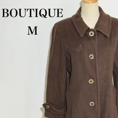 アンゴラ混 長袖ロングコート ブラウン系 日本製 9AR Mサイズ