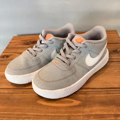NIKE ナイキ AIR FORCE 1 エアフォースワン キッズスニーカー  kids グレー ホワイト オレンジ 灰 白 橙 サイズ 14.0cm