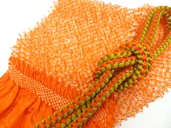 【一輝堂】和装小物 帯揚げ帯締めセット 帯揚 帯締 振袖用 総絞り 丸組 金糸 撚り房 25w12-14981