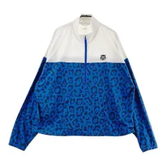 サイズ：US XL PUMA GOLF プーマゴルフ 2023年モデル HOOPS ハーフジップ ジャケット レオパード柄 ブルー系 [240101598012] ゴルフウェア メンズ ストスト
