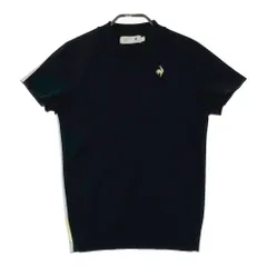 サイズ：L LE COQ GOLF ルコックゴルフ  モックネック 半袖Tシャツ ニット地  ブラック系 [240101602082] ゴルフウェア レディース ストスト