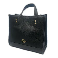 COACH  コーチ ショルダーバッグ  2way 本革 レザー ハンドバッグ レディース 本革 ブラック 中古