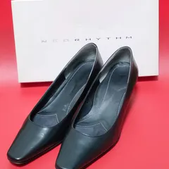 【 美品 箱付き 】NEO RHYTHM ネオリズム ブラック プレーン パンプス　23.5センチ