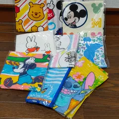 キャラクターデザイン ハンカチ ミニタオル ミッキーマウス プーさん