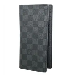 【6ab1683-k】ルイヴィトン 長財布 ダミエ・グラフィット ポルトフォイユブラザ N62665 ブラック【中古】メンズ