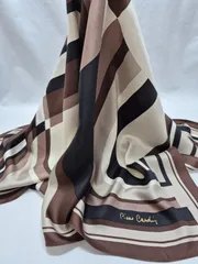 【used品】pierre cardin レディーススカーフ シルク100%